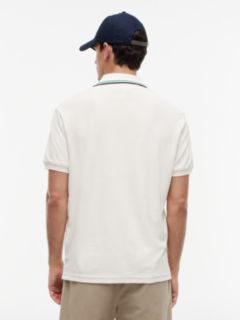 Classic Fit Tipped Towelling Zip Polo Shirt — Yellow 4