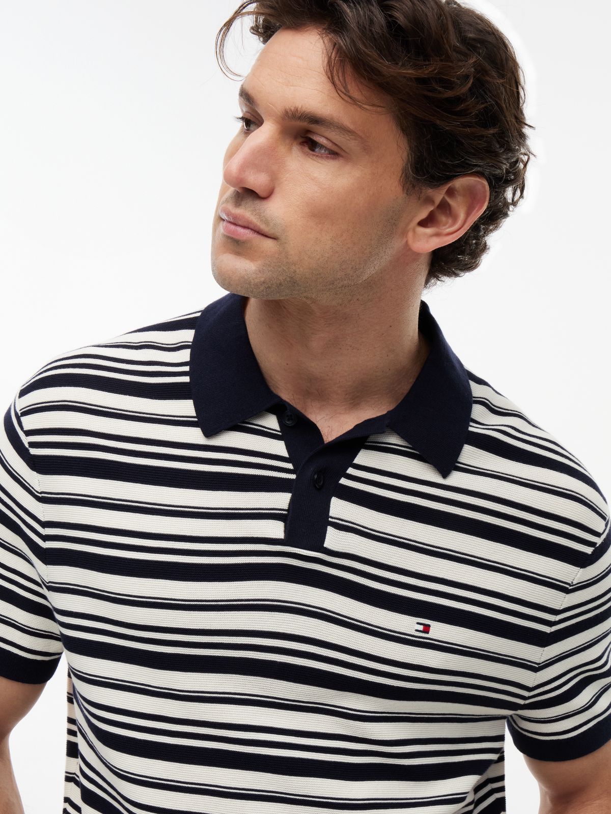 Relaxed Fit Cool Comfort Knit Polo Shirt — Blue
