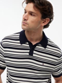 Relaxed Fit Cool Comfort Knit Polo Shirt — Blue 3