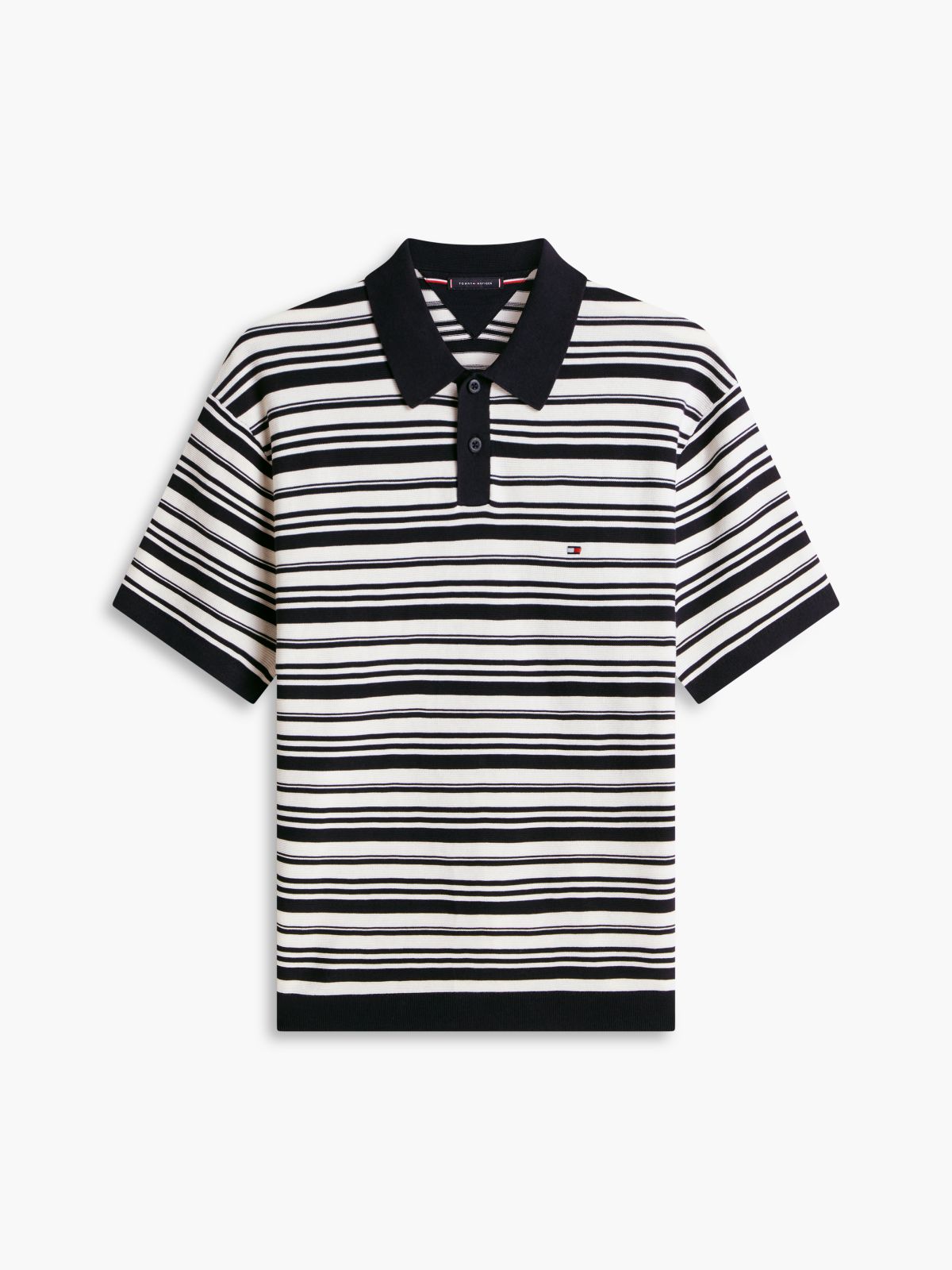 Relaxed Fit Cool Comfort Knit Polo Shirt — Blue