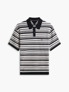 Relaxed Fit Cool Comfort Knit Polo Shirt — Blue 5
