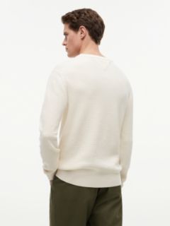 Structured Yarn Dyed Crew Neck Jumper — Yellow 4