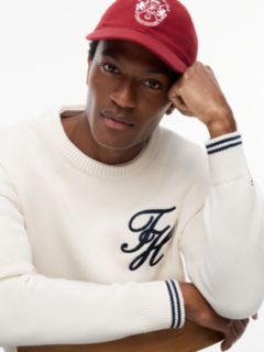 Logo Embroidery Chunky Crew Neck Jumper — Yellow 3