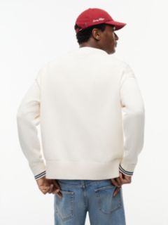 Logo Embroidery Chunky Crew Neck Jumper — Yellow 4
