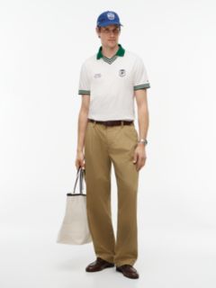 Relaxed Fit Tipped V-Neck Polo Shirt — Yellow 2
