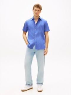 TH Flex Regular Fit Short Sleeve Shirt — Blue 3