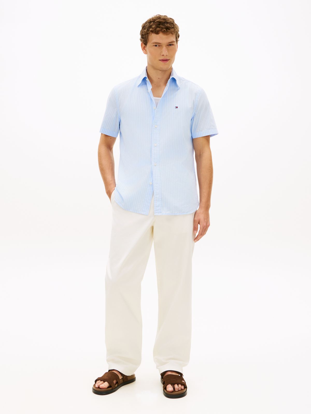 TH Flex Regular Fit Short Sleeve Shirt — Blue