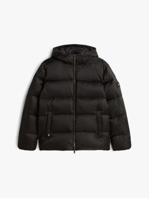 piumino con motivo di stemmi th all over nero da uomini tommy hilfiger