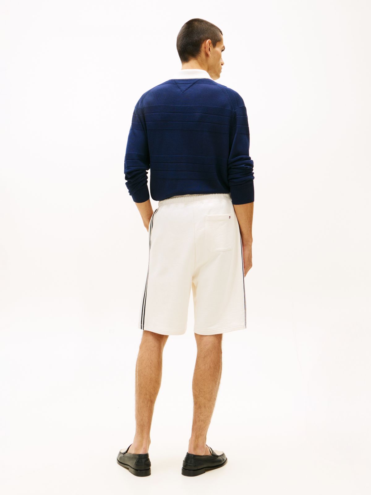 Crest Embroidery Lightweight Relaxed Sweat Shorts — Yellow