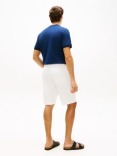Flag Embroidery Towelling Sweat Shorts — White 4