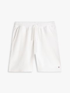 Flag Embroidery Towelling Sweat Shorts — White 5