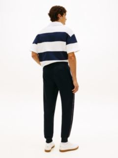 Global Stripe Cuffed Leg Joggers — Blue 4
