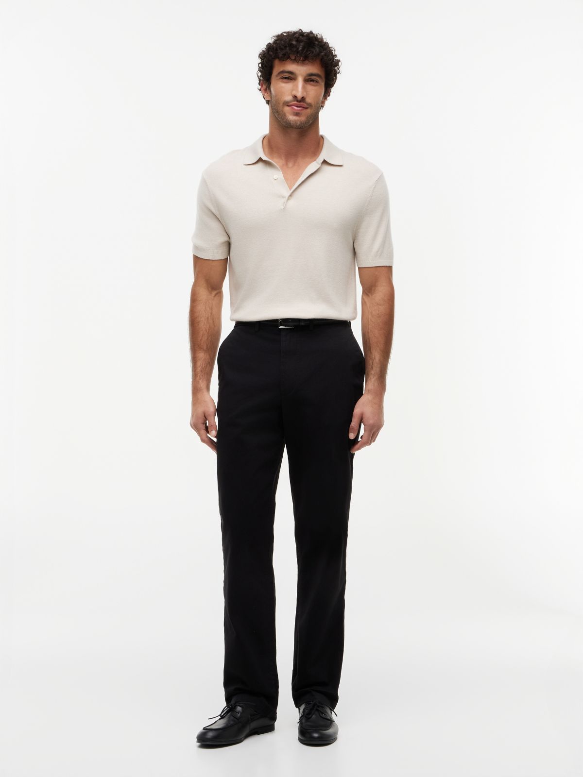 Dover Regular Straight Leg Twill Chinos — Black