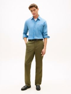 Dover Regular Straight Leg Twill Chinos — Green 1