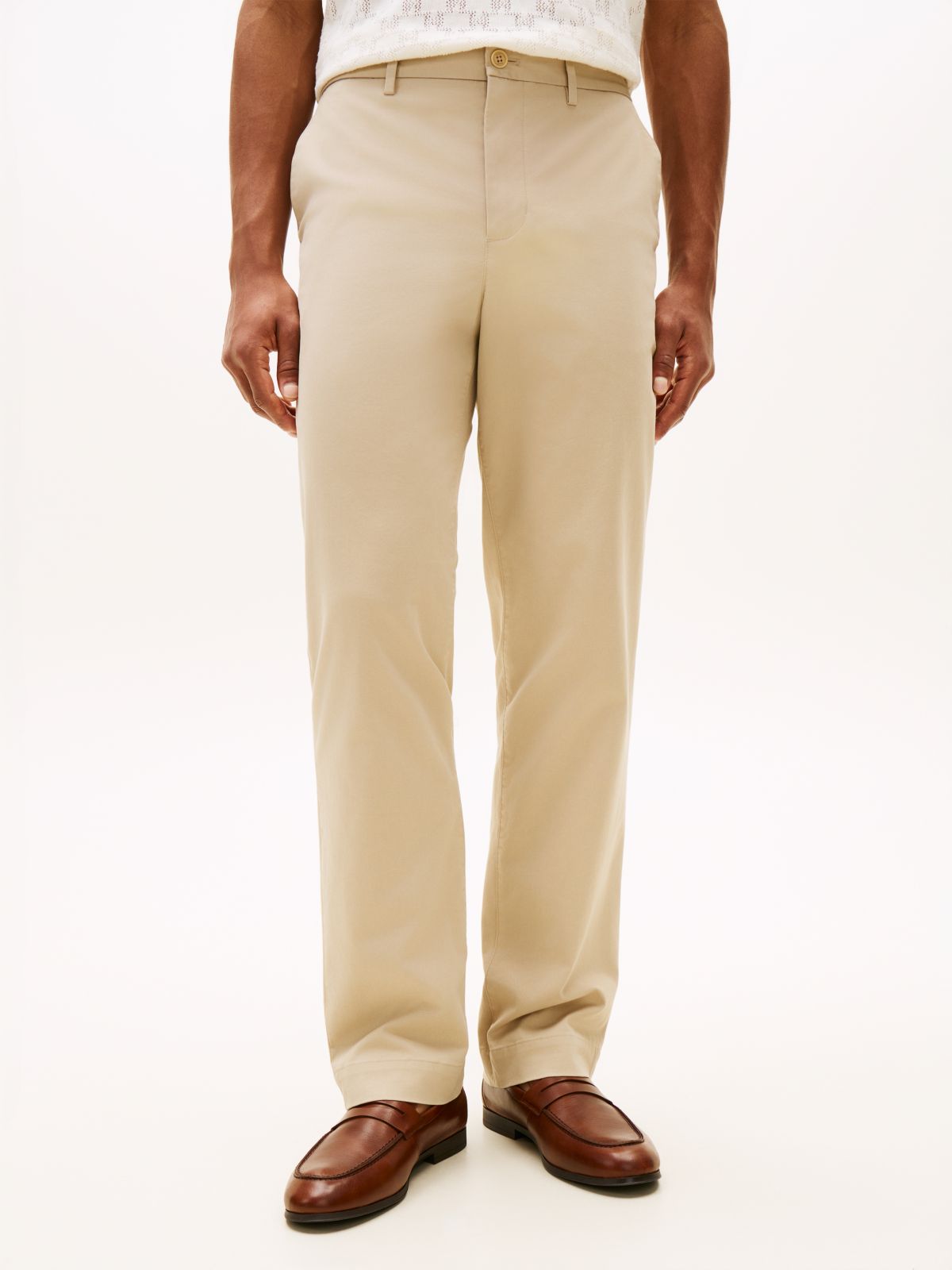 Dover Regular Straight Leg Twill Chinos — Khaki