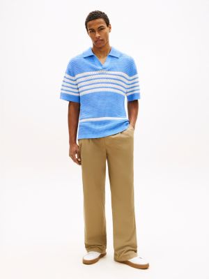 pantalon à plis ample et léger toucher papier brown pour hommes tommy hilfiger