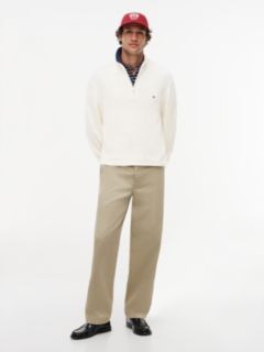 Textured Quarter-Zip Mock Neck Jumper — Yellow 2