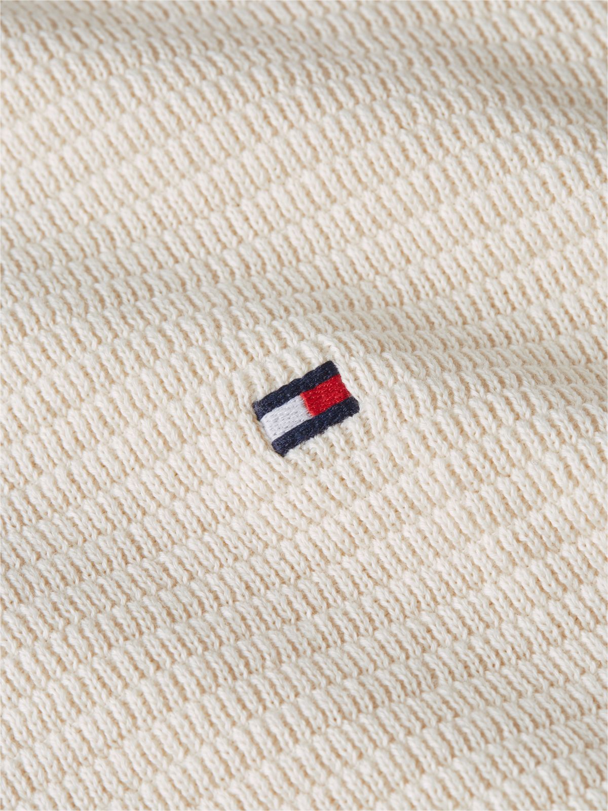 Textured Quarter-Zip Mock Neck Jumper — Yellow