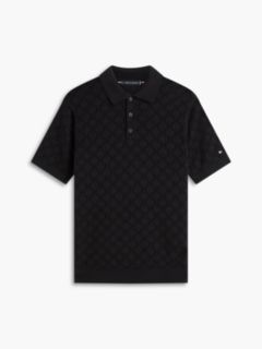 Regular Fit Pointelle Polo Shirt — Black 5