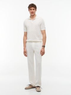 Regular Fit Pointelle Polo Shirt — Yellow 2
