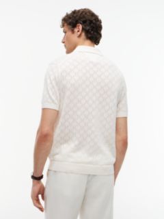 Regular Fit Pointelle Polo Shirt — Yellow 4