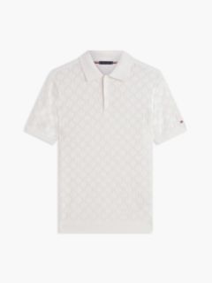 Regular Fit Pointelle Polo Shirt — Yellow 5