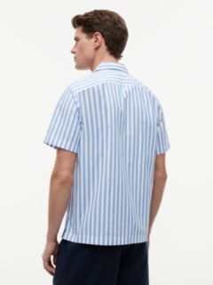 Regular Fit Paper Touch Short Sleeve Shirt — Blue 4