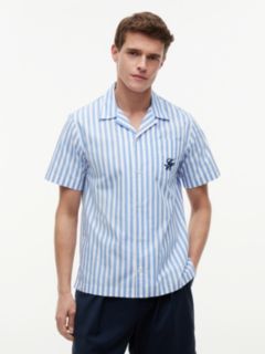 Regular Fit Paper Touch Short Sleeve Shirt — Blue 1