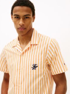 Regular Fit Paper Touch Short Sleeve Shirt — Orange 2