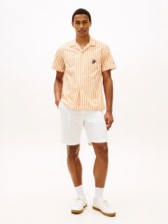 Regular Fit Paper Touch Short Sleeve Shirt — Orange 3
