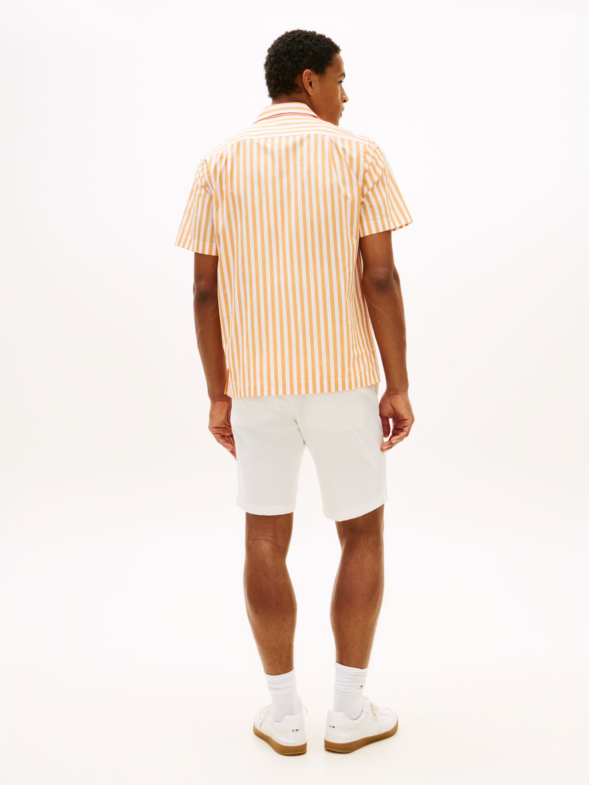 Regular Fit Paper Touch Short Sleeve Shirt — Orange