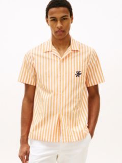 Regular Fit Paper Touch Short Sleeve Shirt — Orange 1