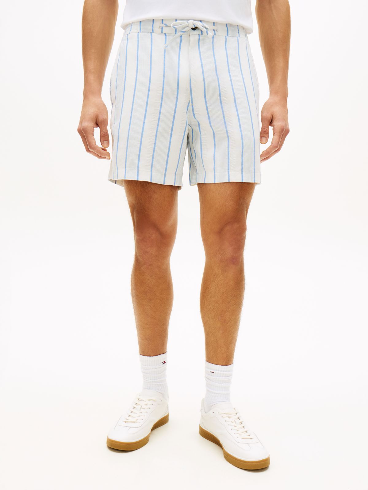 Dover Regular Straight Open Weave Dobby Shorts — Blue