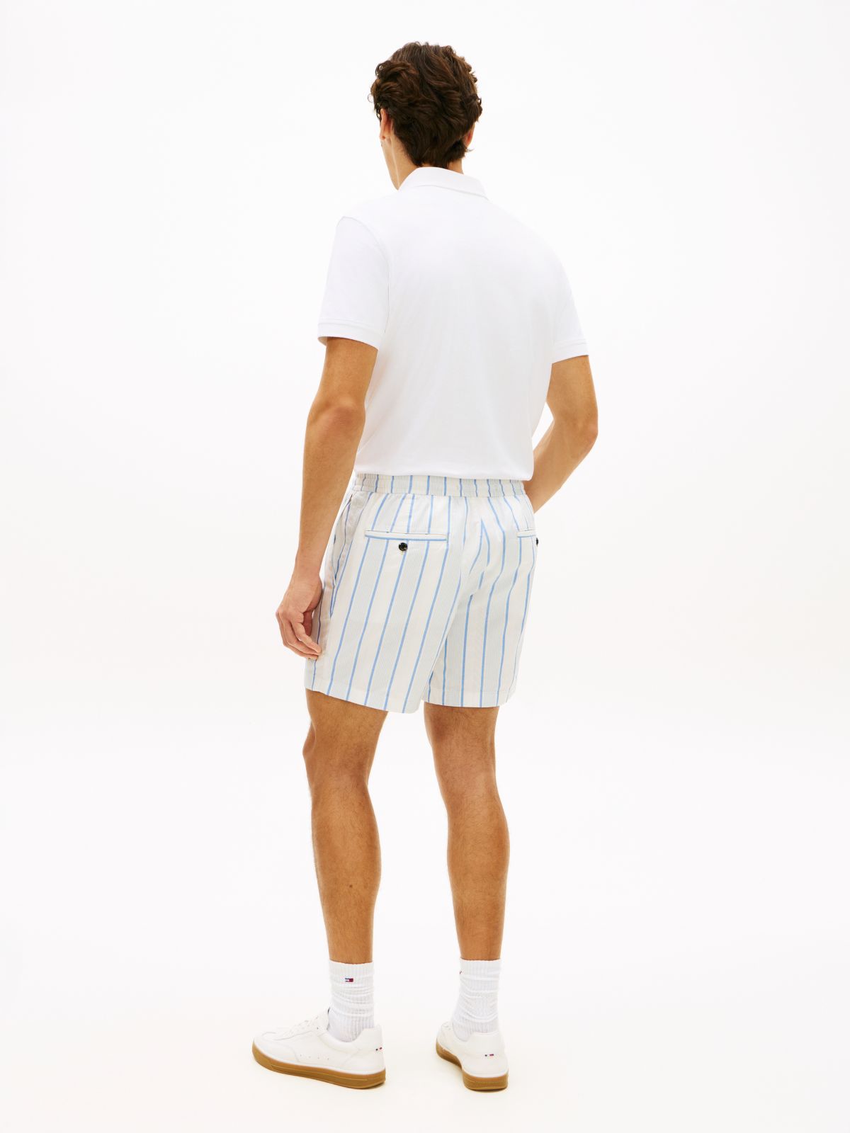 Dover Regular Straight Open Weave Dobby Shorts — Blue
