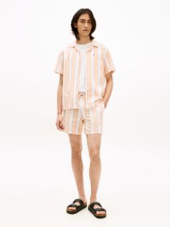 Dover Regular Straight Open Weave Dobby Shorts — Orange 1