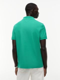 Regular Fit Logo Pique Polo Shirt — Green 4