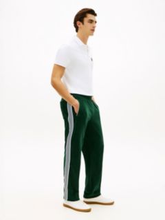 Crest Embroidery Velour Joggers — Green 3