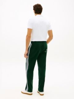 Crest Embroidery Velour Joggers — Green 5