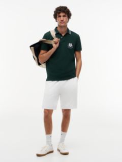 Regular Fit Crest Appliqué Polo Shirt — Green 2