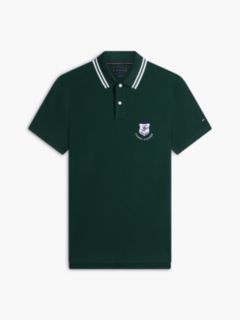Regular Fit Crest Appliqué Polo Shirt — Green 5