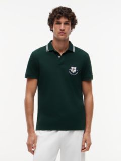 Regular Fit Crest Appliqué Polo Shirt — Green 1