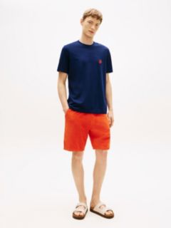 Logo Embroidery Jersey T-Shirt — Blue 3