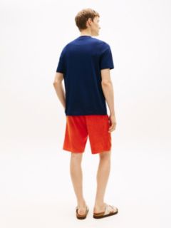Logo Embroidery Jersey T-Shirt — Blue 4