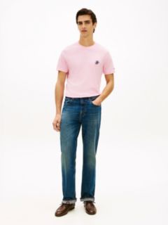 Logo Embroidery Jersey T-Shirt — Pink 3