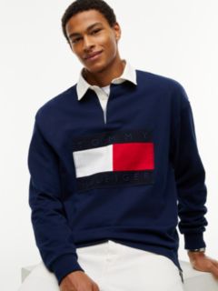 Flag Logo Relaxed Rugby Shirt — Blue 3