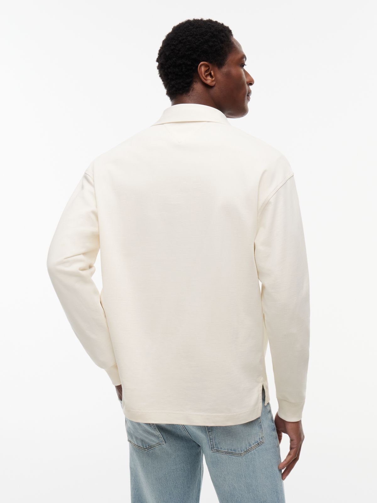 Flag Logo Relaxed Rugby Shirt — Yellow