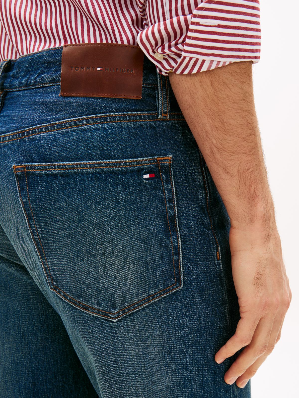 Dover Regular Straight Whiskered Jeans — Blue