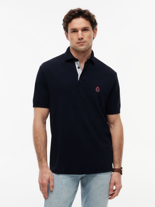 Heritage Classic Fit Crest Polo Shirt — Blue