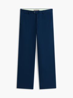 Crest Embroidery Loose Twill Chinos — Blue 5