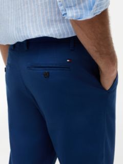 Denton Slim Straight Honeycomb Texture Chinos — Blue 3